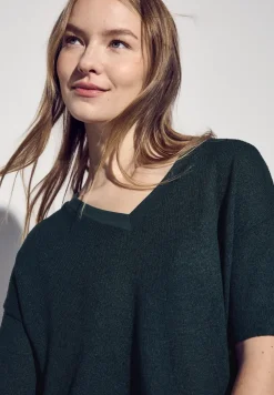 Shirt met gebreide look