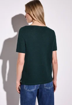 Shirt met gebreide look