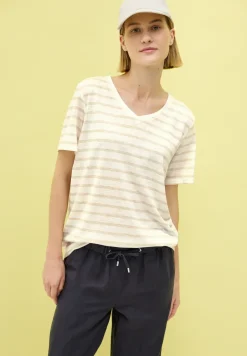 Shirt met gebreide look en strepen