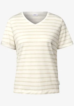 Shirt met gebreide look en strepen