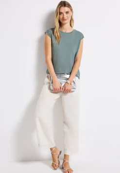 Shirt met gehaakte details