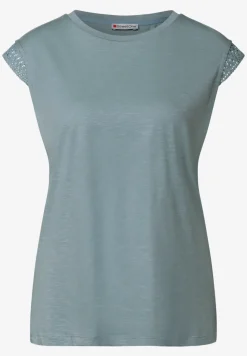 Shirt met gehaakte details