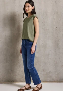 Shirt met gehaakte details