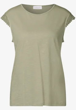 Shirt met gehaakte details