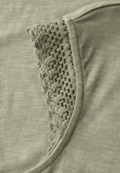 Shirt met gehaakte details