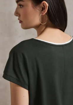 Shirt met gekleurde kraag