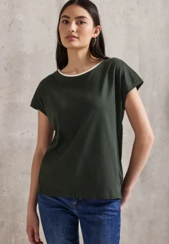 Shirt met gekleurde kraag