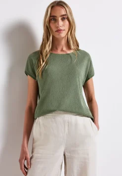 Shirt met gemengde structuur