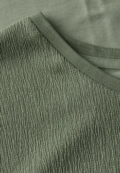 Shirt met gemengde structuur