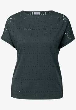 Shirt met geperforeerd patroon