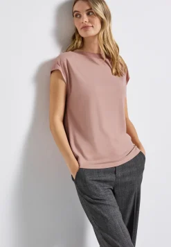 Shirt met geribd detail