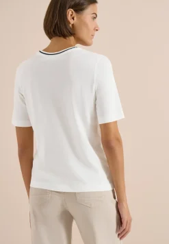 Shirt met geribde details
