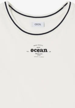 Shirt met geribde details
