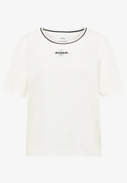 Shirt met geribde details