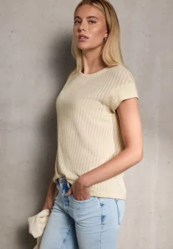 Shirt met geribde structuur