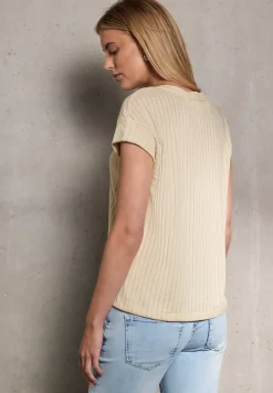 Shirt met geribde structuur