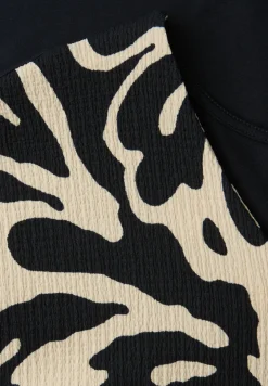 Shirt met gespleten hals en print op de voorkant