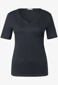 Shirt met hartvormige halslijn