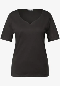 Shirt met hartvormige halslijn