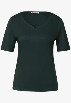 Shirt met hartvormige halslijn