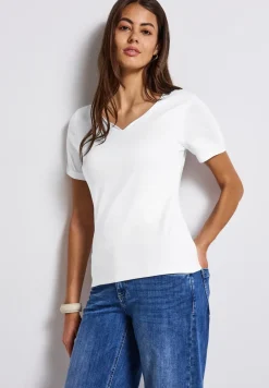 Shirt met hartvormige halslijn