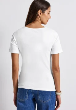 Shirt met hartvormige halslijn