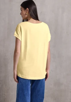 Shirt met jersey V-hals