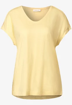 Shirt met jersey V-hals