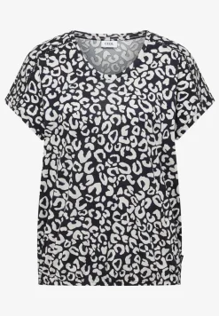 Shirt met kanten detail en leoprint