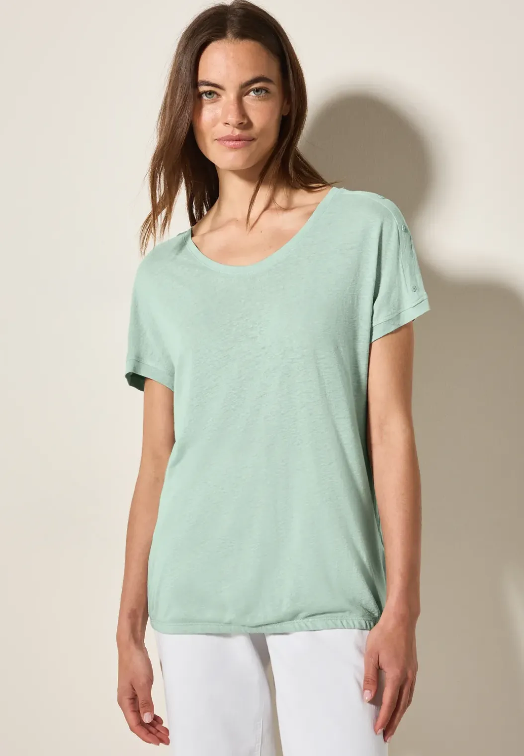 Shirt met knoopdetail
