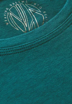 Shirt met knoop in de zoom