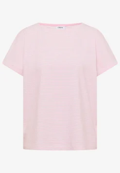 Shirt met korte mouwen, boothals en knopen