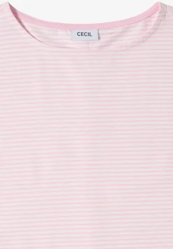 Shirt met korte mouwen, boothals en knopen