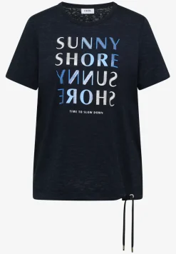 Shirt met korte mouwen en burn-out look