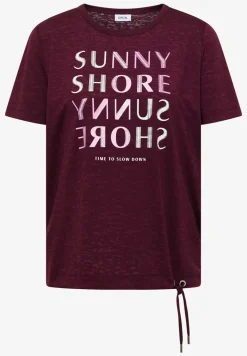 Shirt met korte mouwen en burn-out look
