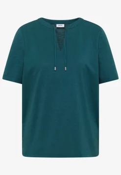 Shirt met korte mouwen en gespleten hals