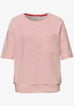 Shirt met korte mouwen en gestructureerde strepen