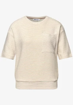 Shirt met korte mouwen en gestructureerde strepen