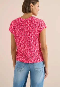 Shirt met korte mouwen en kanten detail