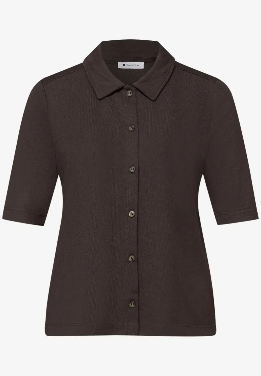 Shirt met korte mouwen en knoopsluiting
