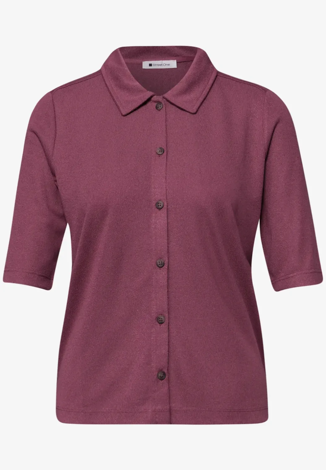 Shirt met korte mouwen en knoopsluiting