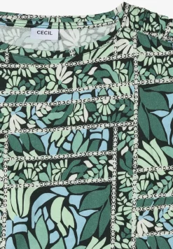 Shirt met korte mouwen en patchworkprint