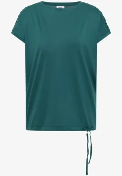 Shirt met korte mouwen en rimpels