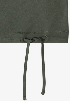 Shirt met korte mouwen en rimpels