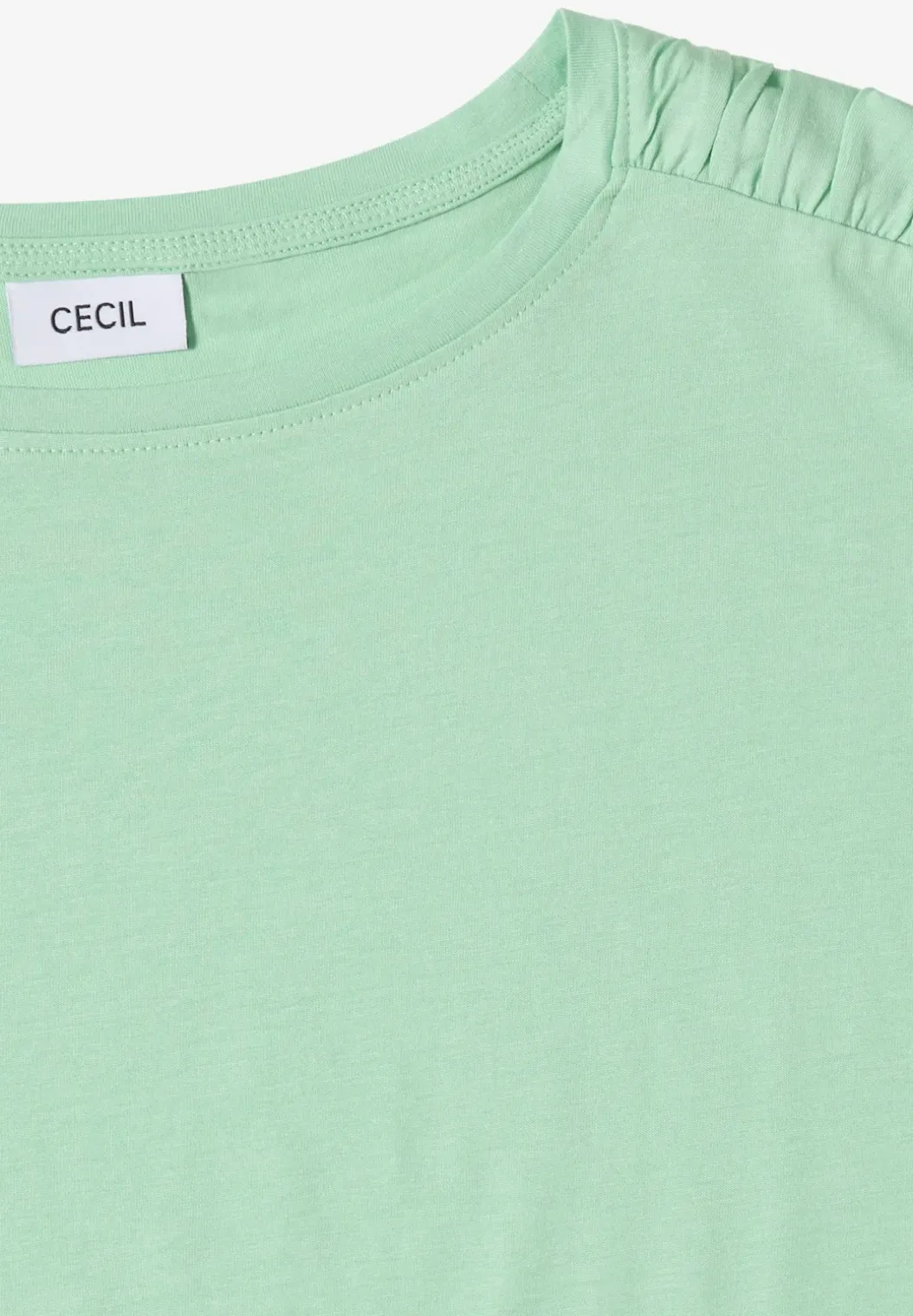 Shirt met korte mouwen en rimpels