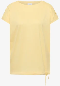 Shirt met korte mouwen en rimpels
