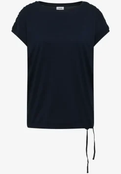 Shirt met korte mouwen en rimpels