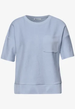 Shirt met korte mouwen en structuurmix