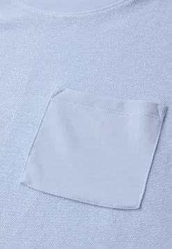 Shirt met korte mouwen en structuurmix