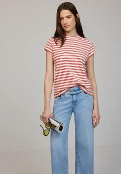 Shirt met korte mouwen en textuur